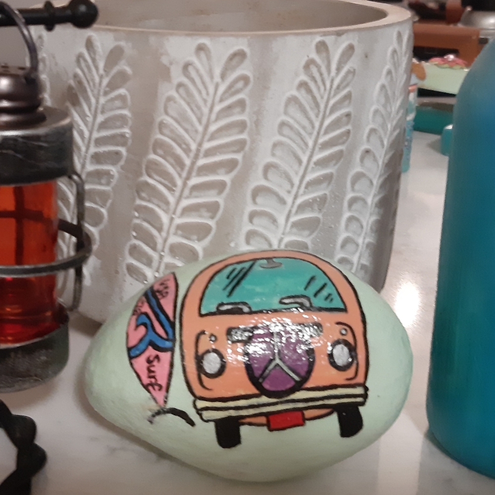 Hand-painted hippie rock